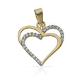Colgante Oro 18kl Corazón Circonitas