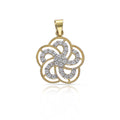Colgante Oro 18kl Flor Circonitas