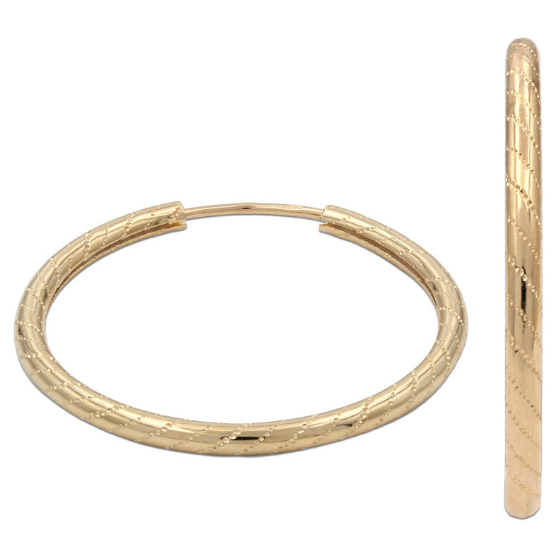 Aros Oro 18kl Tubo 25 mm