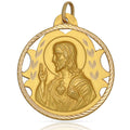 Medalla Oro 18k Sagrado Corazón 24mm