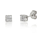 Pendientes Oro Blanco 18k Diamantes