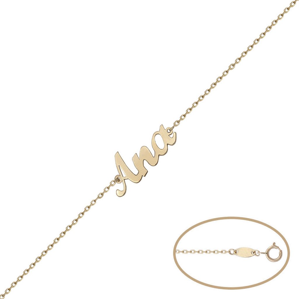 Pulsera Oro 18k Nombre Pequeño