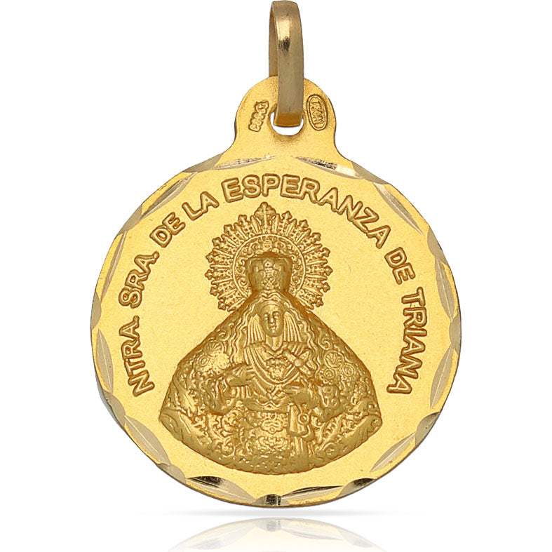 Medalla Oro 18k V. Esperanza Triana 21mm