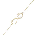 Pulsera Oro 18k Infinito Corazones