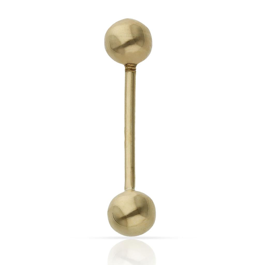 Piercing Oro 18k Lengua Bolas
