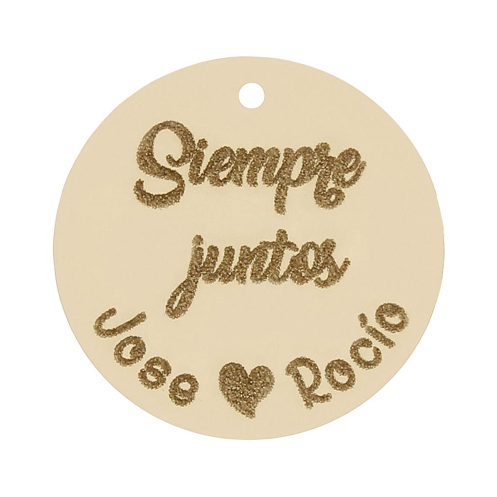 Mi Historia Abalorio Oro 18k Frase Juntos