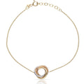 Pulsera Oro 18k Aros Tricolor