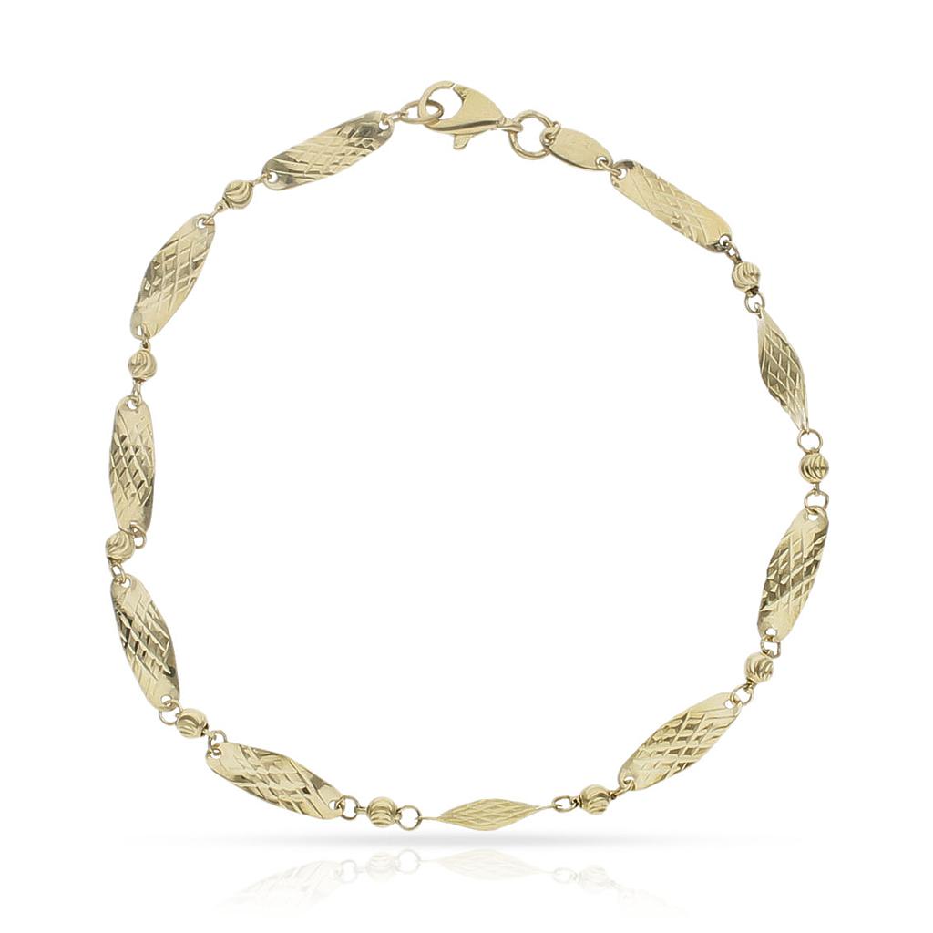 Pulsera Oro 18k Tallada 4mm