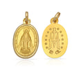 Medalla Oro 18k Virgen Milagrosa 11x18mm