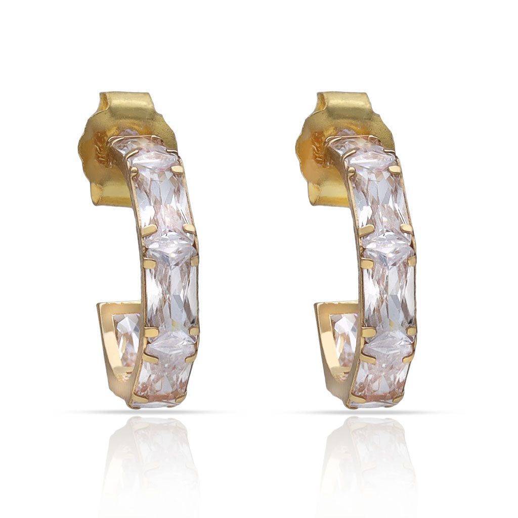 Aros Oro 18kl Circonitas 11mm